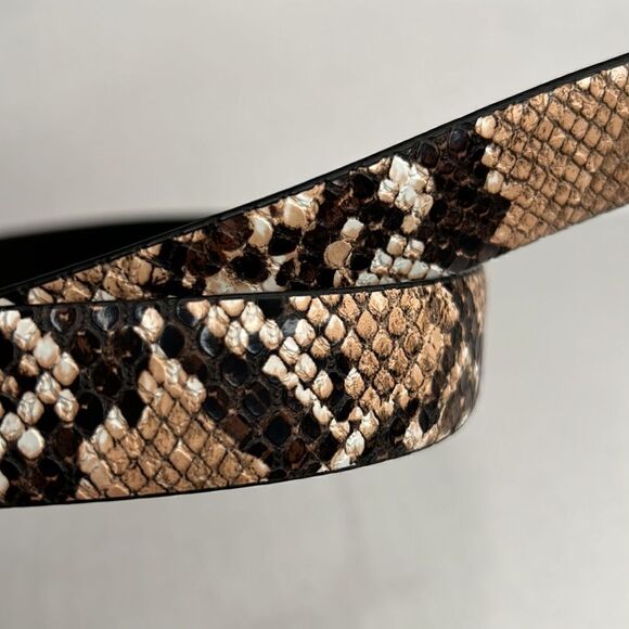 INC Reversible Black Snakeskin Beltvsize Medium NWT - Picture 3 of 7